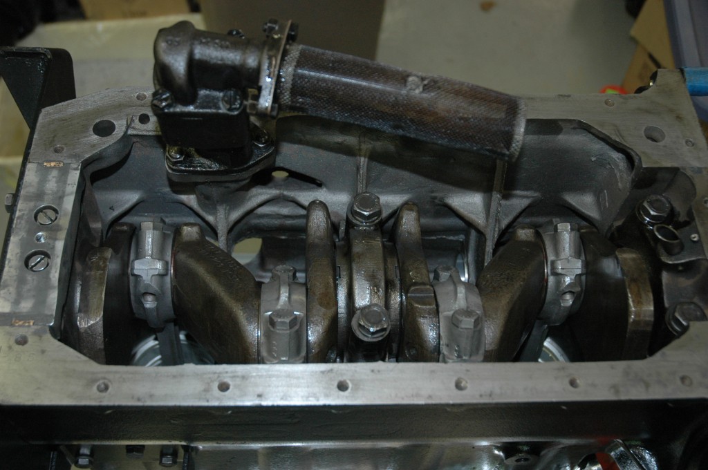 Triumph TR4A assembled lower end ready for oil pan