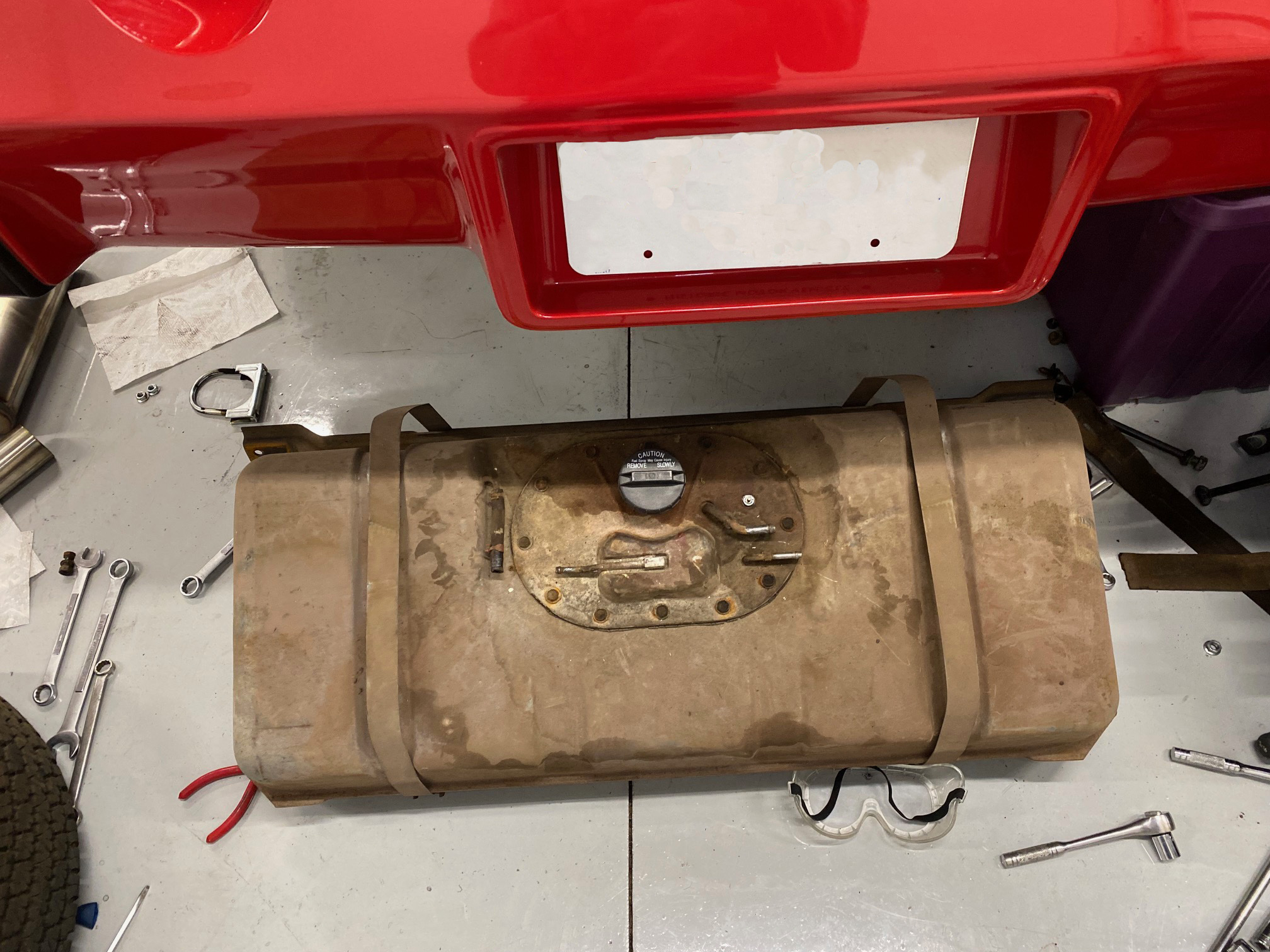 1975 Corvette Removed Gas Tank ©2024 Flashback Racing