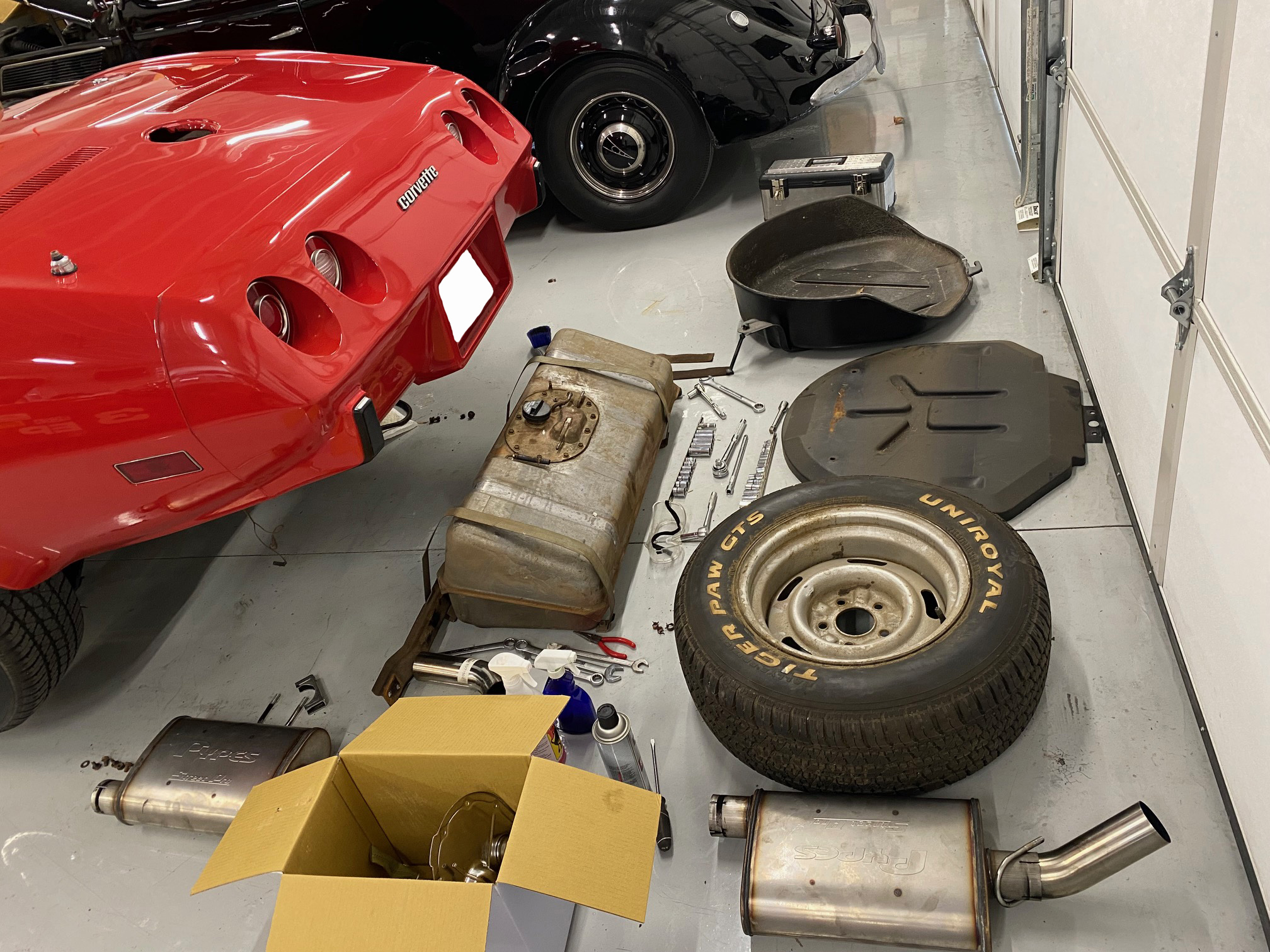 1975 Corvette Parts Removed to Fix Gas Gauge ©2024 Flashback Racing