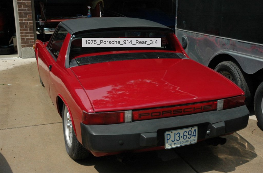1975 Porsche 914 Rear View © 2024 Flashback Racing
