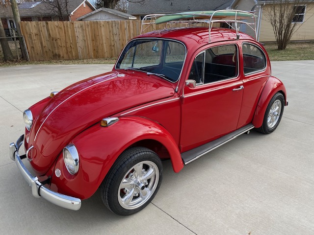 1967 VW Beetle w Rack-Surfbrd © 2024 Flashback Racing