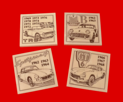 Triumph 4-Piece Collectible Coaster Set ©2024 Flashback Racing