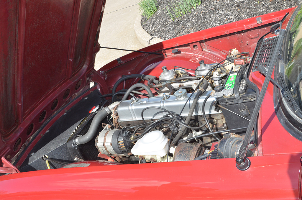 1974 Triumph TR6 Engine View ©2024 Flashback Racing