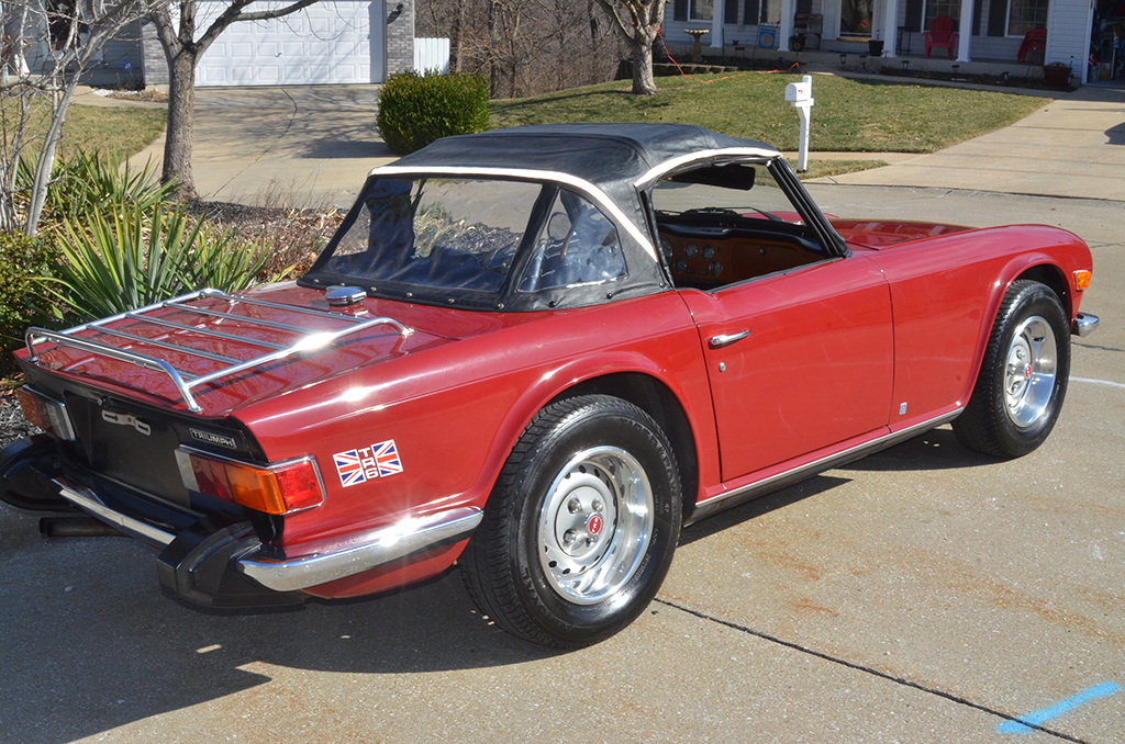 1974 Triumph TR6 Right Rear View ©2024 Flashback Racing
