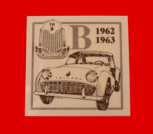 Triumph TR3B Collectible Hand-Cast Marble Display Coaster/Tile