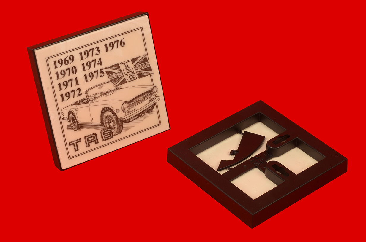 Black Plastic Frame for Triumph Collectible Tile Tabletop Display