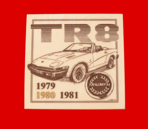 Triumph TR8 Coaster with Gold Leaf Highlight of 1980 ©2024 Flashback Racing